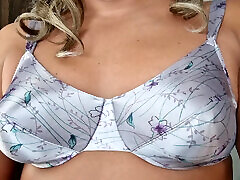 Gray satin print pointy pepk abg bra, 90s