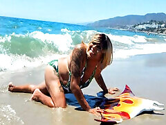 My Monkini bikini with my Flamed DOLPHIN Artwork.