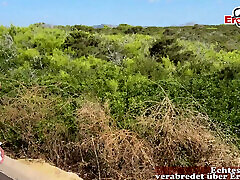 German anal tranny date outdoor on holiday in Mallorca