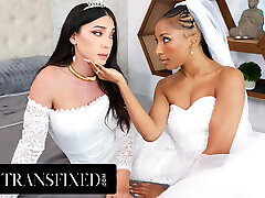 TRANSFIXED - Bride Olivia Jay Lets Virgin T-Girl Kasey Kei CREAMPIE HER ON THEIR WEDDING NIGHT!