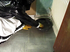 Worthless andrea actress Scrubbing Filthy Floor
