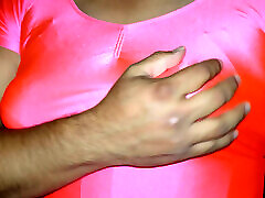 Super Shinny Pink Top and Pointy Boobs, 90s Workout Clothes