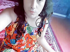 Sweet femboy playing with strands of silky hair