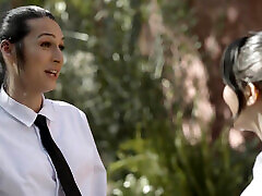 Transfixed - Horny Caterers with Good Chemistry Khloe Kay & Jane Wilde Have Sneaky Sex at Work