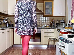 Nylon Sissy Slut Michelle Cooks a Late Dinner and Performs for Web Channel Subscribers