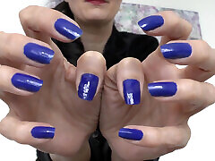 My Long Blue Fingernails Make You Weak, JOI, Lady Victoria Valente