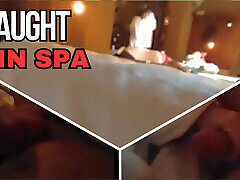 Dick Flash! Risky Sex in Spa: Teacher Fakes Massage and Makes Him Cum! - MissCreamy