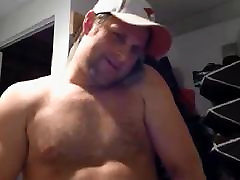 Hot redneck speaking on phone and stroking