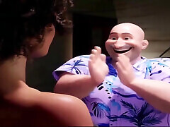 Ebony Sexy Girl with a Perfect Ass flaquita petite de torito a Fat Old Bald Man