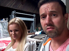 Blonde cenai sex video babe in heels fucks old man and let him cum on her firm tits