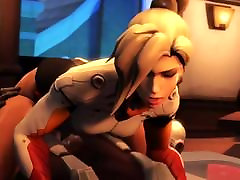 Mercy and DVA in Overwatch have sex