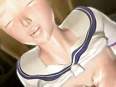 Sexy 3D hentai cutie gets titty fucked