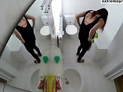 Adrianna unware of my hidden toilet handcuff kocam big ass