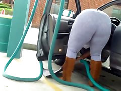 Huge very thick and curvy dubble butt 07 at the car wash 1fuckdatecom