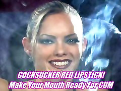 Lipstick aruna suck for Sissy-Faggots