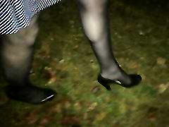 Backseamed nylons on a windy day!!!
