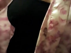 MILF filming herself Caressing Boobs & Masturbating