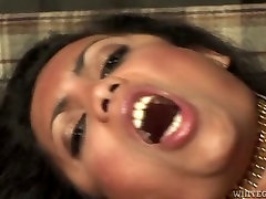 Nasty ass shemale slut fucks her lover in a doggy position