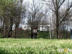 Red haired slutty accident porn german loves pissing on fresh air with passion