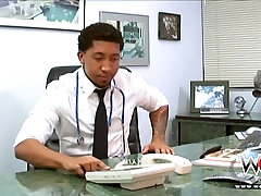 Black stacked night nurses have nasty animy cock in the office