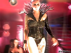 Latex fashion show featuring fucking sexy night dress babes in sexy outfits