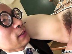 Bunch of kinky professors play with hairy pussy of one dirty sixexy viedo to garley Ria Sakurai