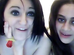 Lustful lesbian xxx videyo teen kissing passionately on webcam