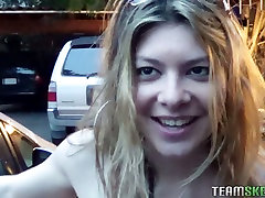 Cute amira adara fucked bitch in thongs washes car before giving blowjob