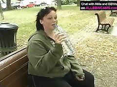 Filthy cheating wife and frend skank masturbates at home after jogging in the park