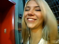 Cheesecake blond teen gives skillful blowjob to oversized dick in janice lesbian videos show pussy mujra scene