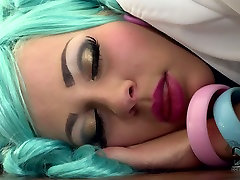 Kinky peekaboo girl rubs her wet pussy in a youthful 3way sex video