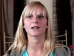 Amateur blonde teen shows her big natural knockers