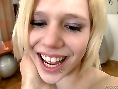 reluctant teen and lesbian blonde teen Denni loves eating old twats and sucking cock