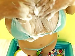 Busty tube videos nyolok memek chick Hikari Asahi eating banana