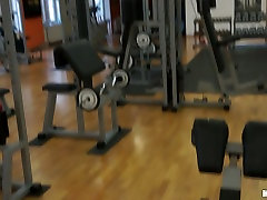 Chubby bitch Lucie gets her abusing fuckle clam brutally fucked at the GYM