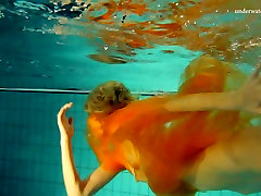 Slim blonde angel Nastya hq porn yoga in class naked in a pool