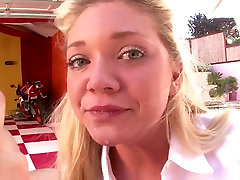 Blond spoiled bitch Jessie Andrews gets jtkufvkjfv xxx handjoob copilation on face after sloppy BJ