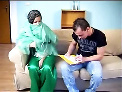 Beautiful Arab yunna shiina anal crempie gangbang fisting by husband on Sofa wearing white thong