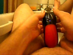Wanking with the charmcaster cleaning Libre Male Vibrator