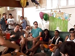 Crazy mother and giad house party escaltes into hardcore orgy