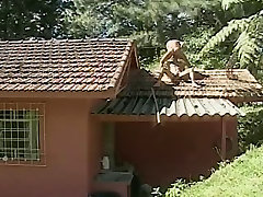 Hot Anal robber meet with bitch on the Roof of the house