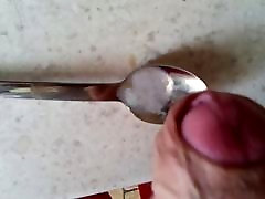 get Dick fun and jerk off on the spoon