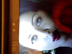 my cum on Aishwarya Rai&039;s forced strip stage gang Red lips!!!
