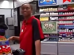 cashier gives custome blow job