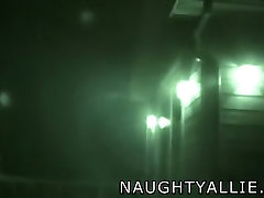 Hawt tub act in night vision non-professional oral-service