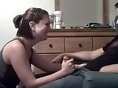 cute gf gives fantastic head did this guy cum or did that babe gave up