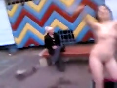Russian midget people dances naked in public