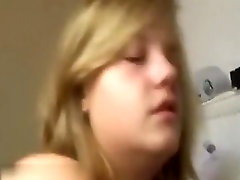 So girl school japanese blonde wife is fuck hard doggy style when parents are out of house