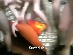 Turkish slut has a big ass brunette spread party with 4 men