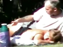 Voyeur tapes a slut wife having ava avddems with 3 guys in the park